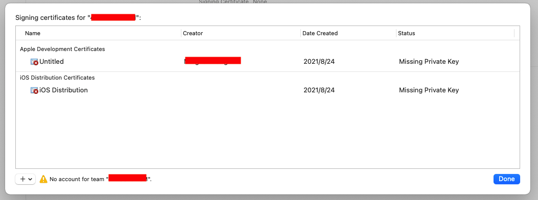 no-signing-certificate-iOS-distribution-found-missing-private-key